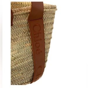 SOLD CHLOE TOTE BEIGE TAN RAFFIA TOTE MEDIUM